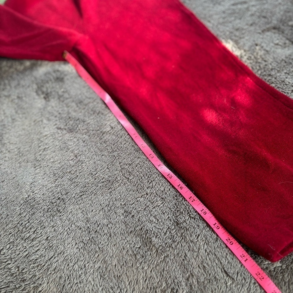 St John Collection By Marie Red Santana Knit Crop Hi Rise Pants - Picture 7 of 10